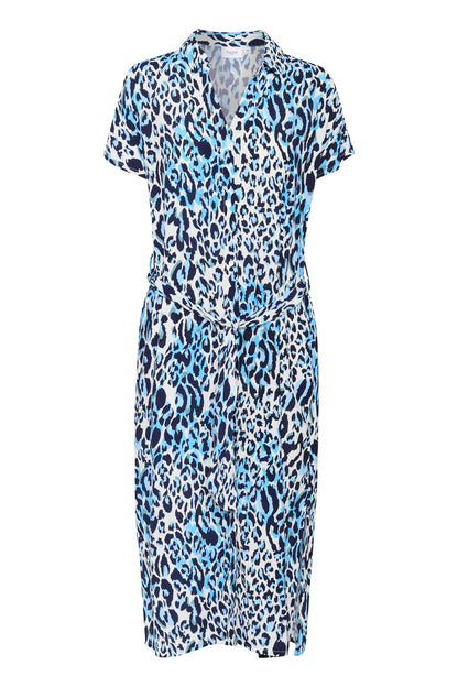 Saint Blanca Dress Blue Animal