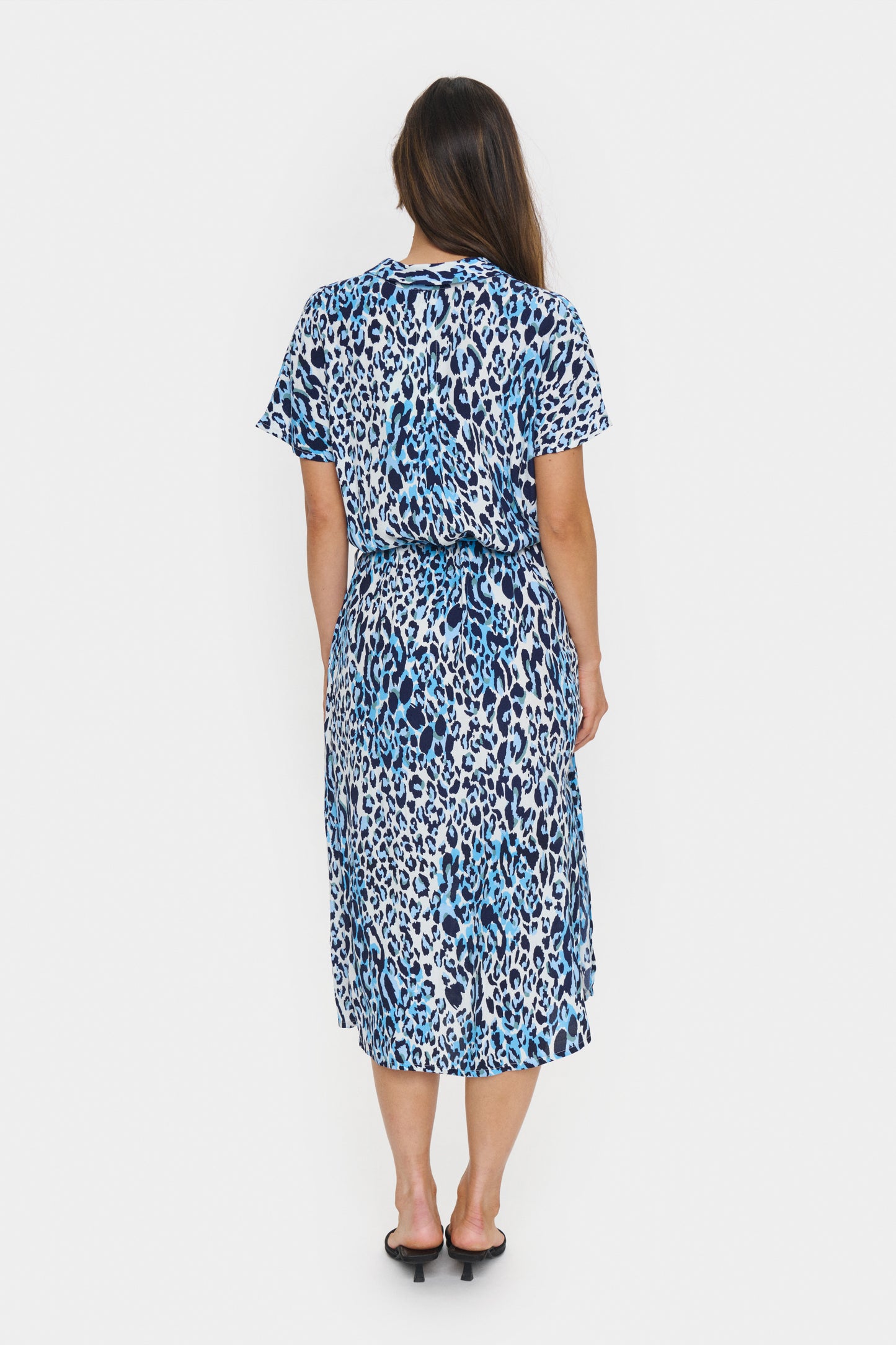 Saint Blanca Dress Blue Animal