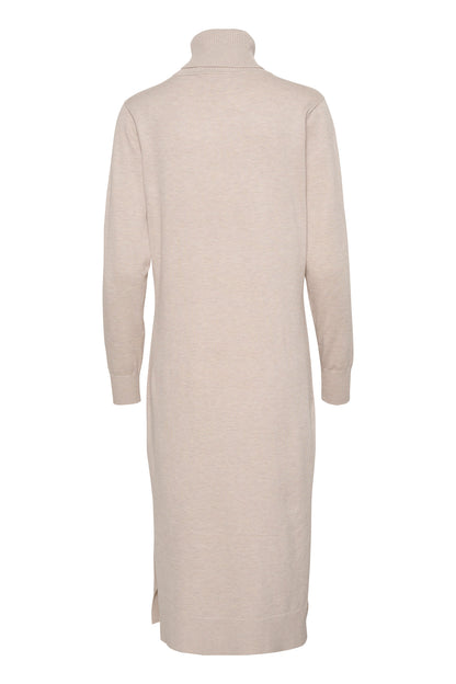 Saint Mila Roll Neck Long Dress Beige