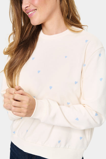 Saint Dagna Sweatshirt Cream/Blue