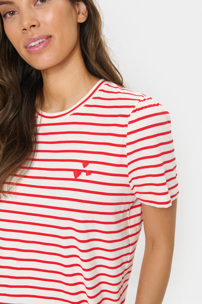 St Tropez Jucia T-Shirt Red/White