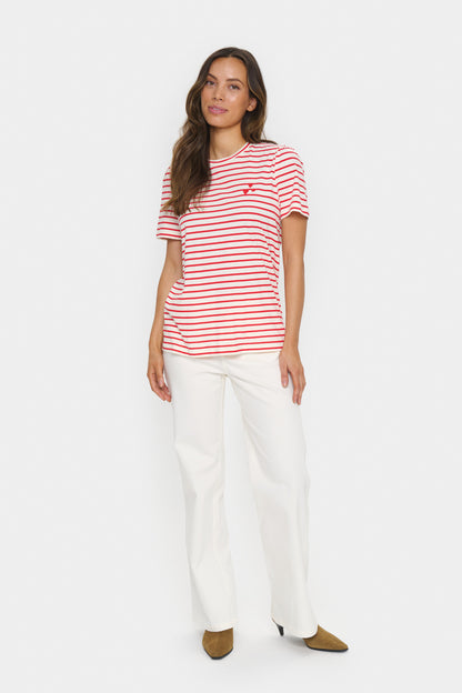 St Tropez Jucia T-Shirt Red/White