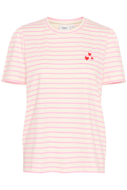 St Tropez Jucia T-Shirt Pink/White