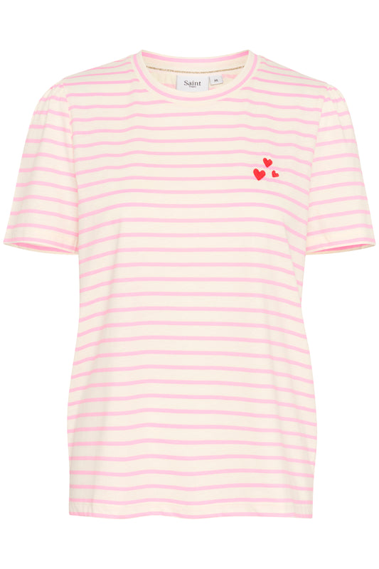 St Tropez Jucia T-Shirt Pink/White