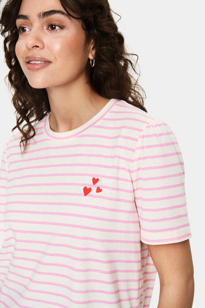 St Tropez Jucia T-Shirt Pink/White