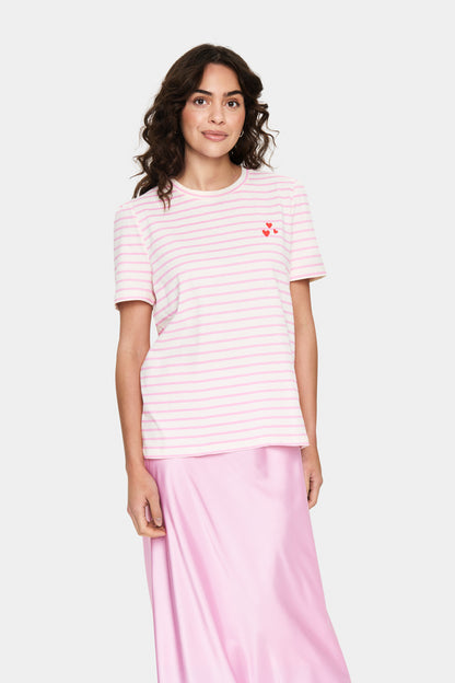 St Tropez Jucia T-Shirt Pink/White