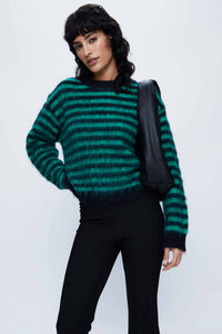 Wild Pony Striped Sweater, Green