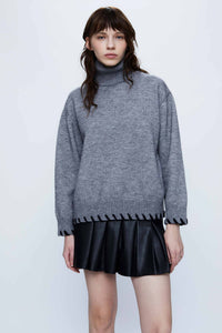 Wild Pony Hign Neck Knit Grey