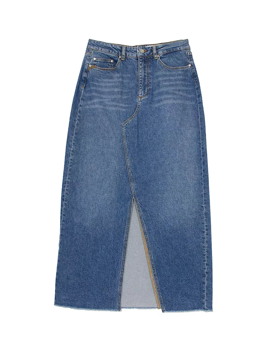 Reiko Gena Skirt Washed Denim