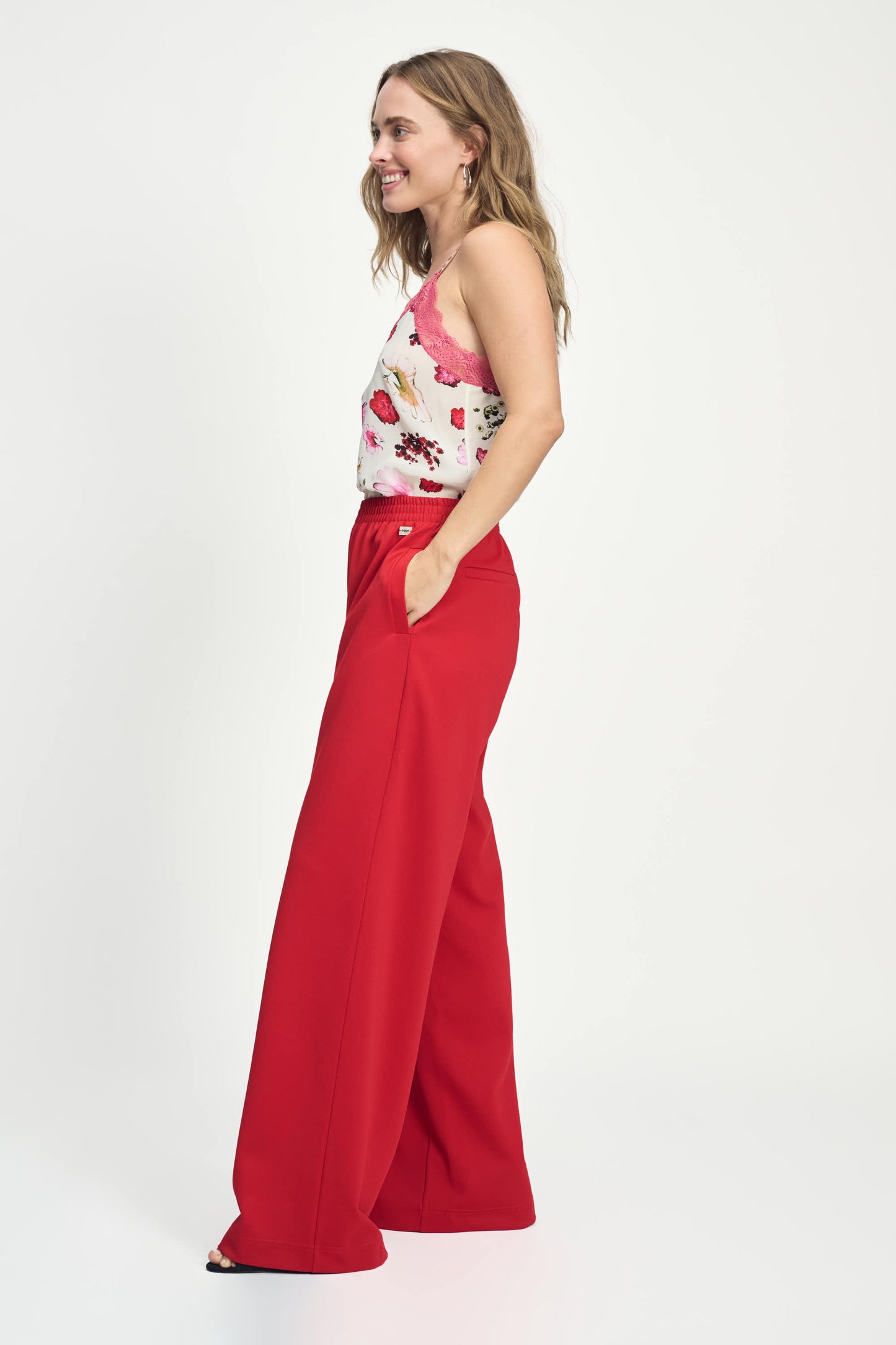 Pom Scarlet Red Summer Pants Red