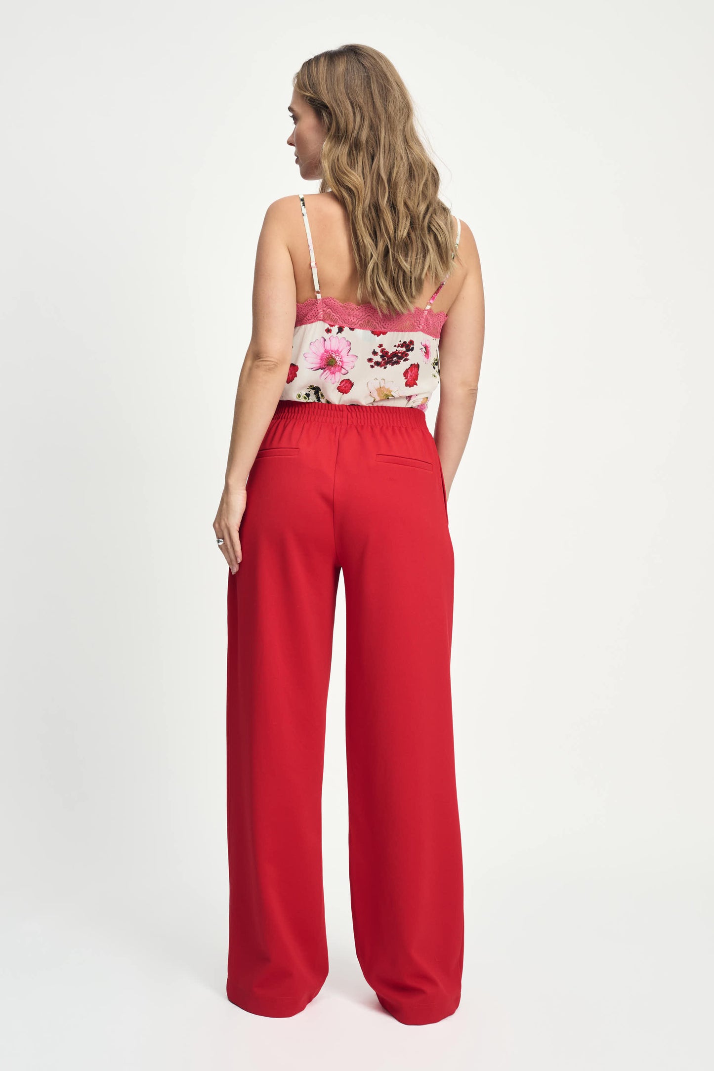 Pom Scarlet Red Summer Pants Red