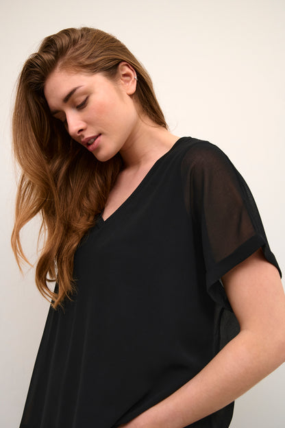 Culture Cheila Chiffon Blouse Black