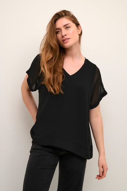 Culture Cheila Chiffon Blouse Black