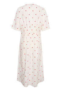 Culture Homa Dress, White/Red