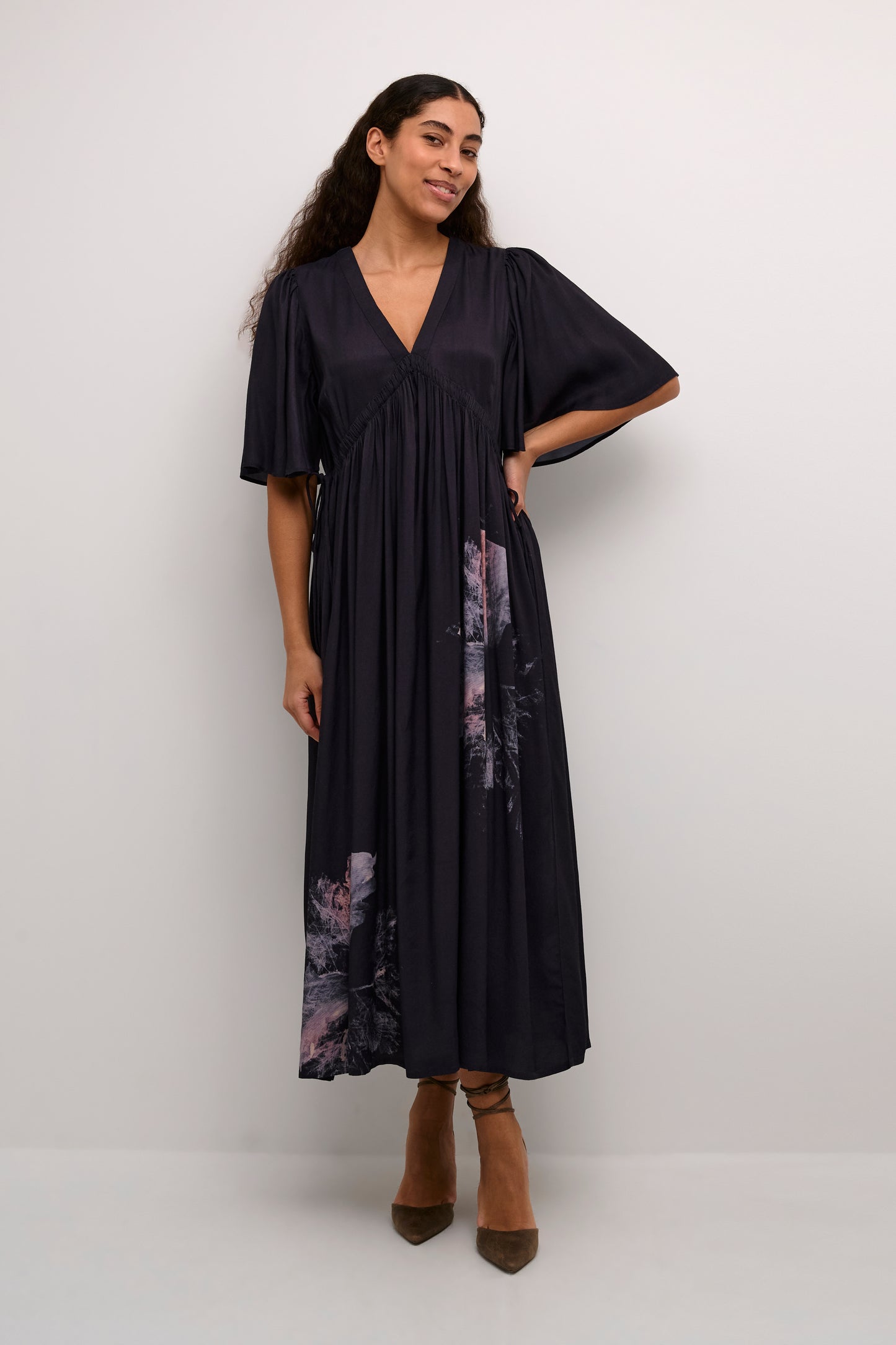 Culture Vinny Chaina Long Dress, Black