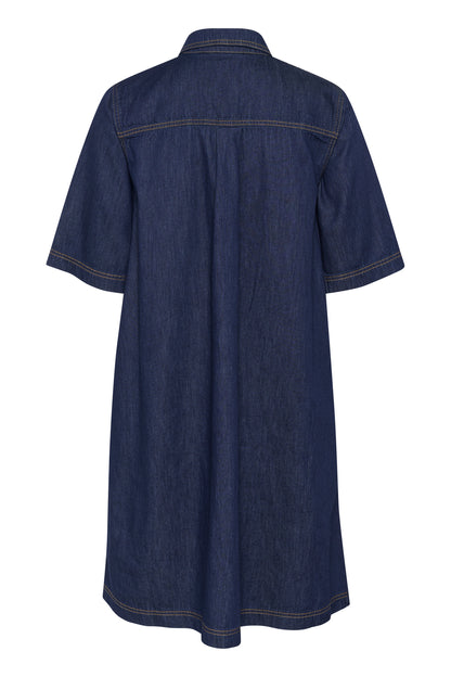 Culture Winnie Arpa Dress Blue Denim