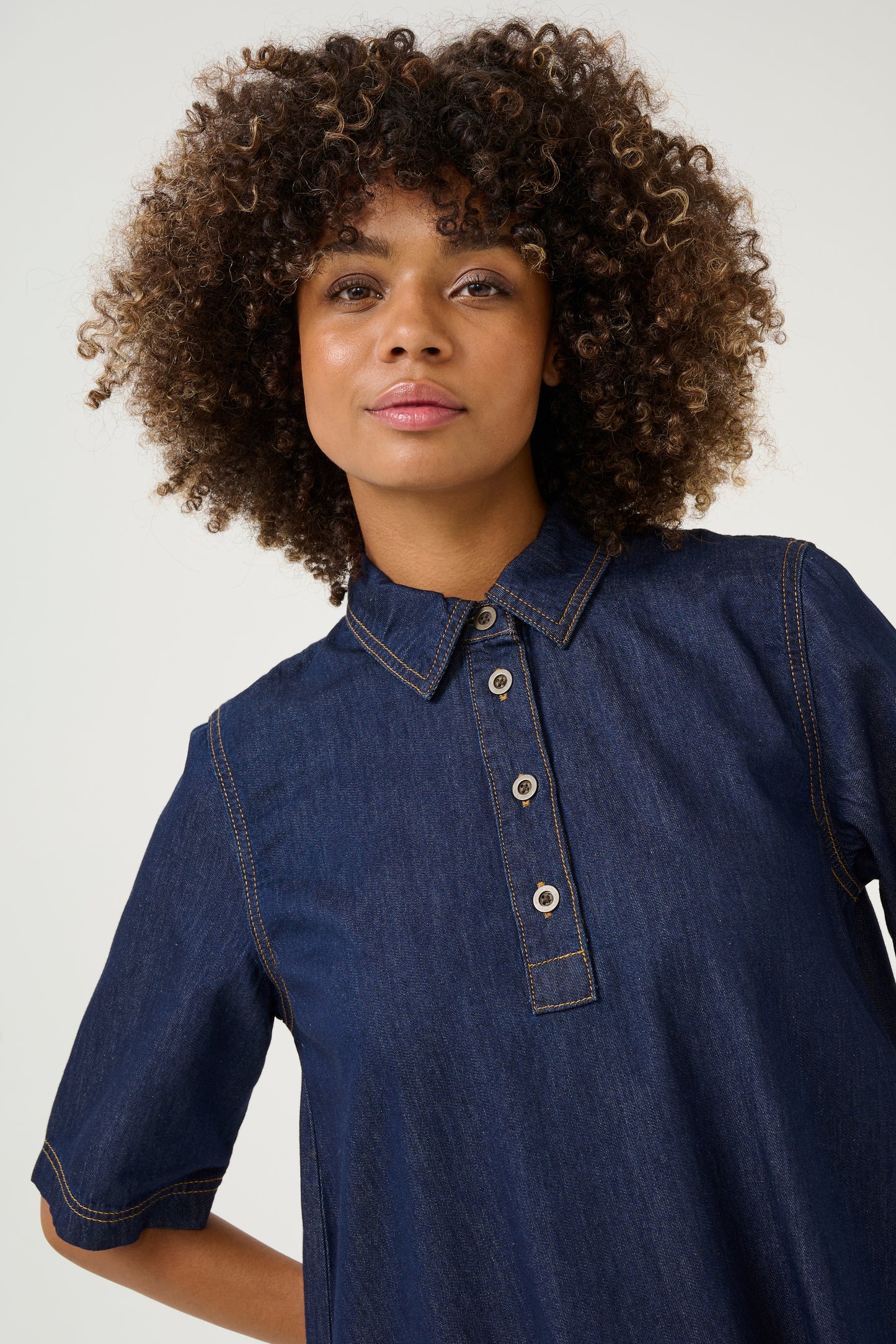 Culture Winnie Arpa Dress Blue Denim