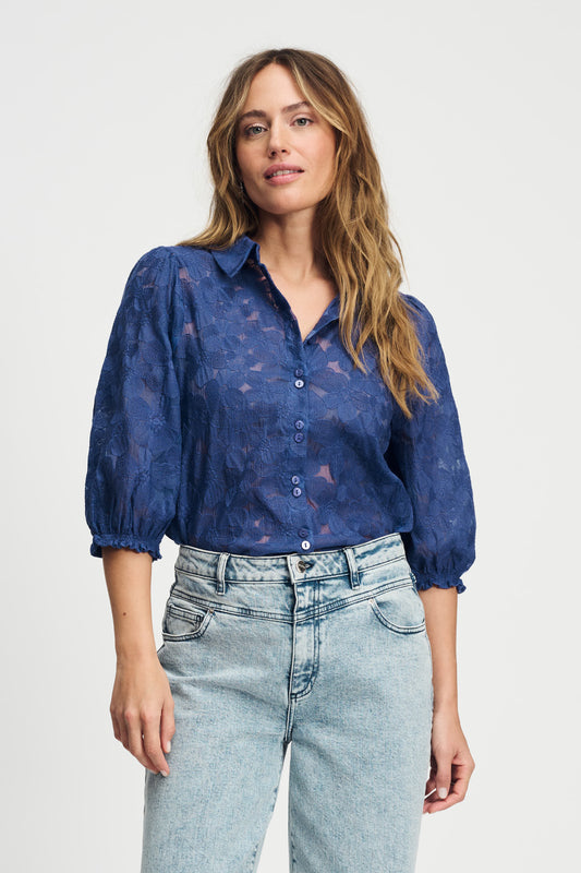 Pom Sapphire Blue Blouse Sapphire Blue