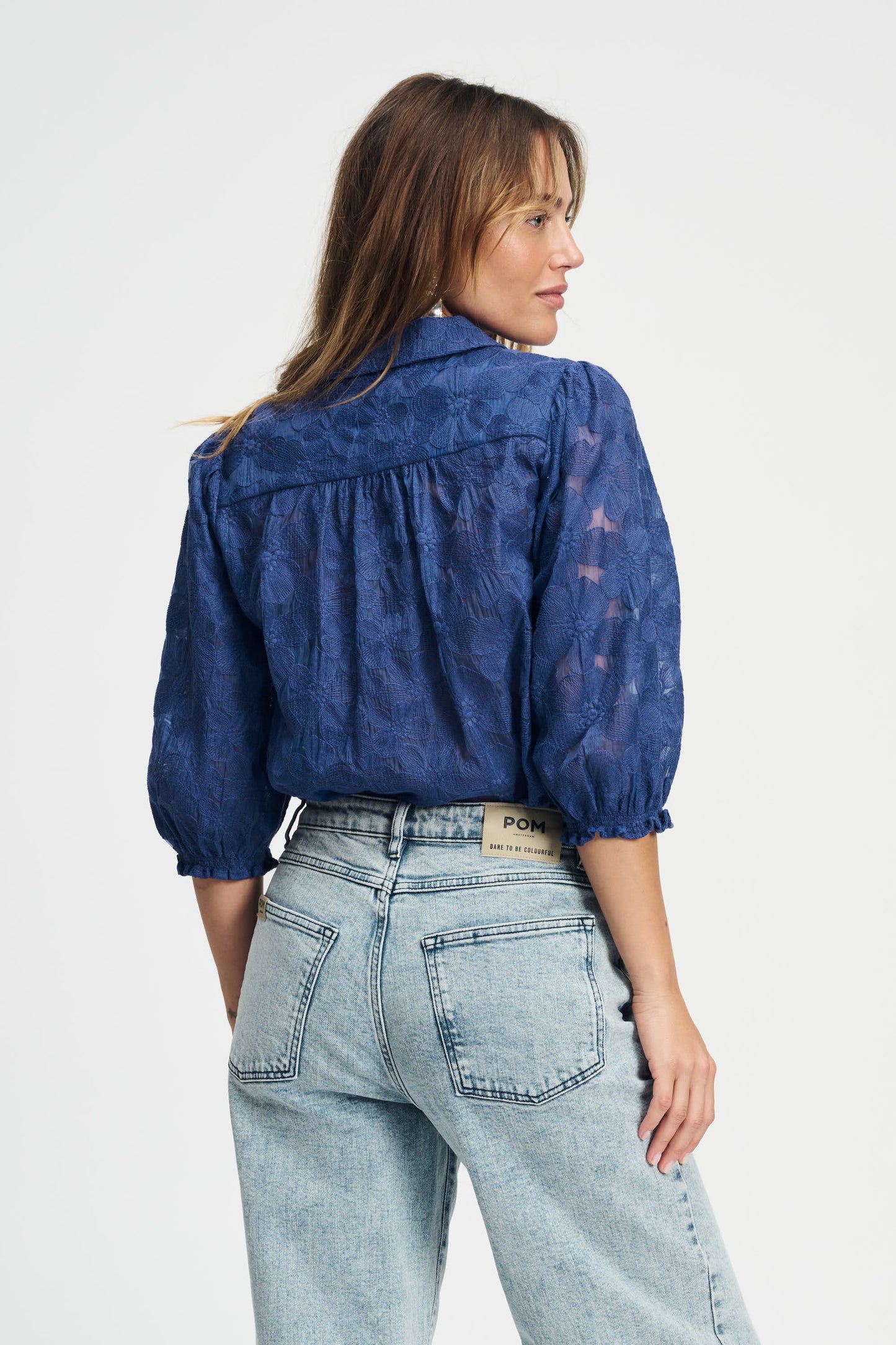 Pom Sapphire Blue Blouse Sapphire Blue