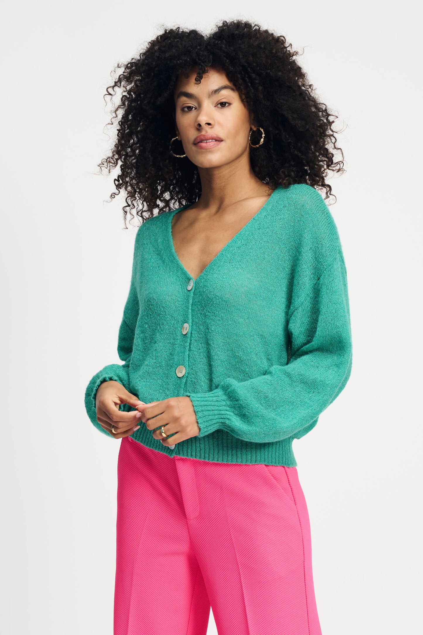 Pom Fresh Green Cardigan Green