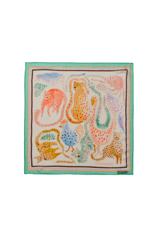 Lollys Animal Small Scarf Multi Coloured