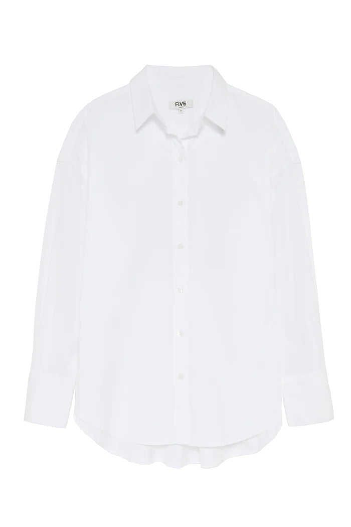 Five Channel Chemise Shirt White