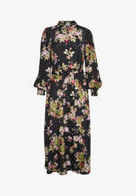 Load image into Gallery viewer, Kaffe Pollie Long Dress, Printed Black Floral
