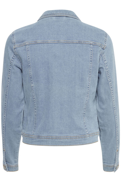 Ichi Stampe Denim Jacket, Light Denim