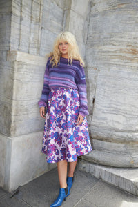 Lollys Bristoll Midi Skirt, Dark Lavender