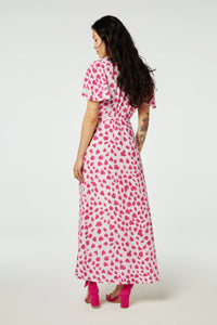 Fabienne Archana Butterfly Dress Cream/Pink