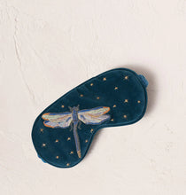 Load image into Gallery viewer, Dragonfly Velvet Eye Mask, Teal
