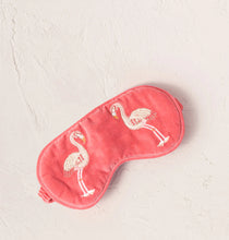 Load image into Gallery viewer, Kissing Flamingo Eye Mask, Blush Pink
