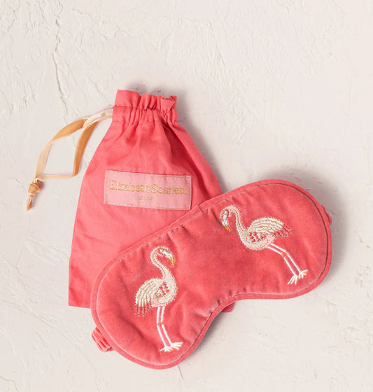 Kissing Flamingo Eye Mask, Blush Pink