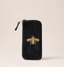 Load image into Gallery viewer, Mini Bee Velvet Glasses Case, Black
