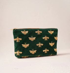 Honey Bee Everyday Pouch, Forest Green