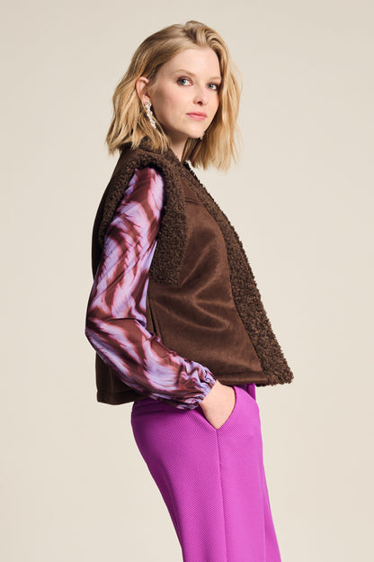 Pom Lammy Gilet Brown