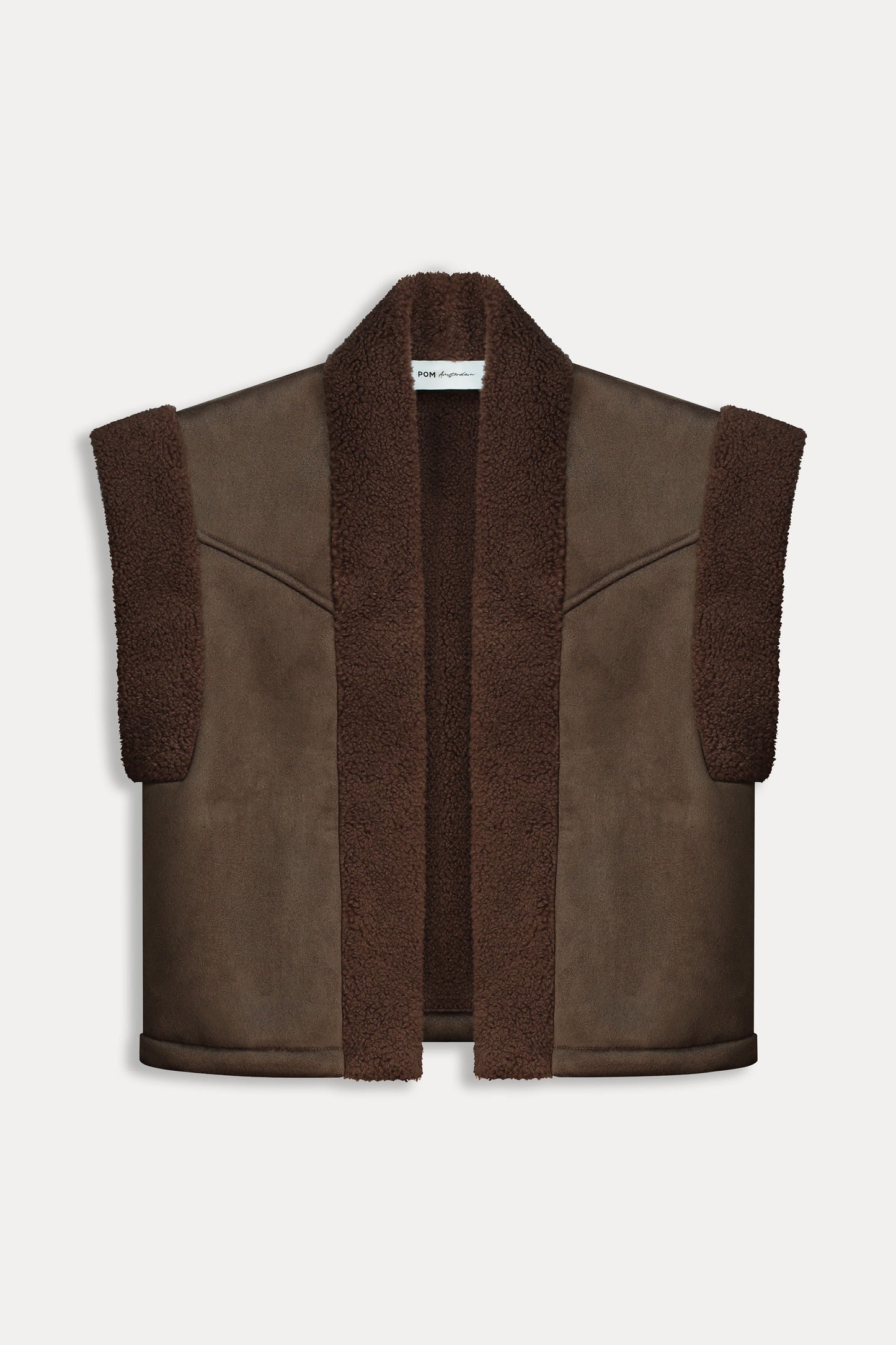 Pom Lammy Gilet Brown