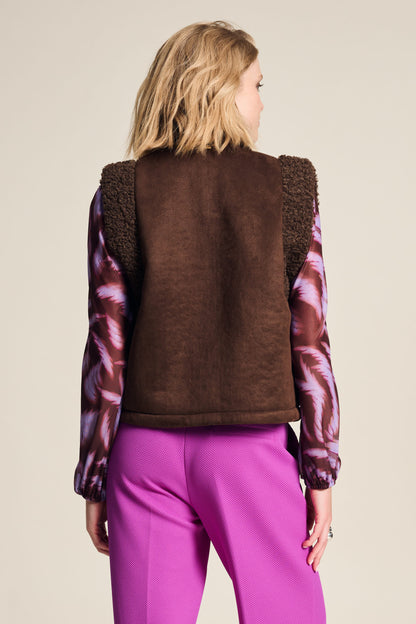 Pom Lammy Gilet Brown