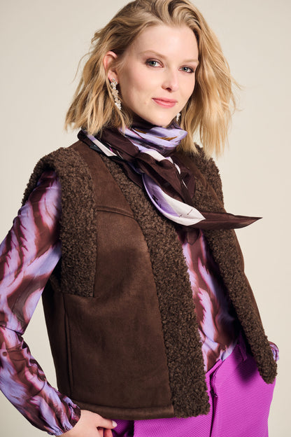 Pom Lammy Gilet Brown