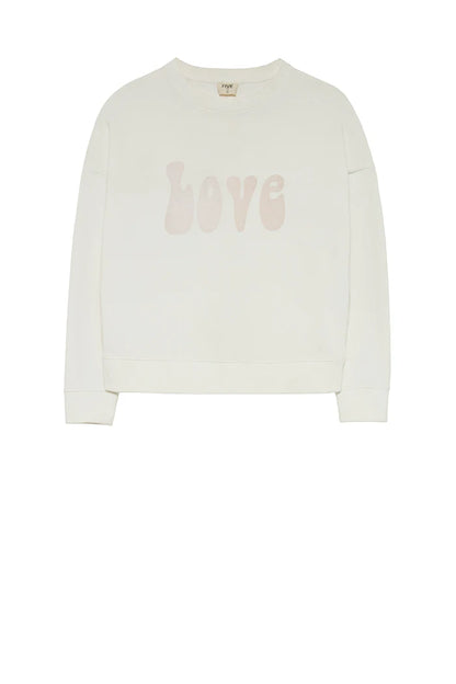 Five Love Slogan Sweater, Off White