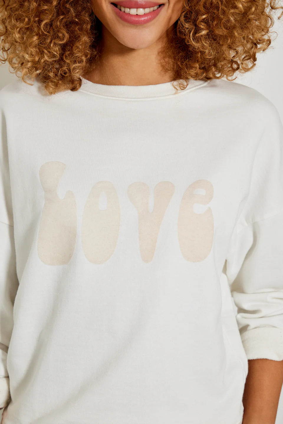 Five Love Slogan Sweater, Off White