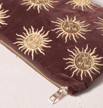 Load image into Gallery viewer, Sun Goddess Chocolate Velvet Pouch, Smoked

