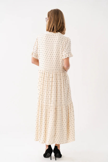 Lollys Suziell Midi Dress Creme