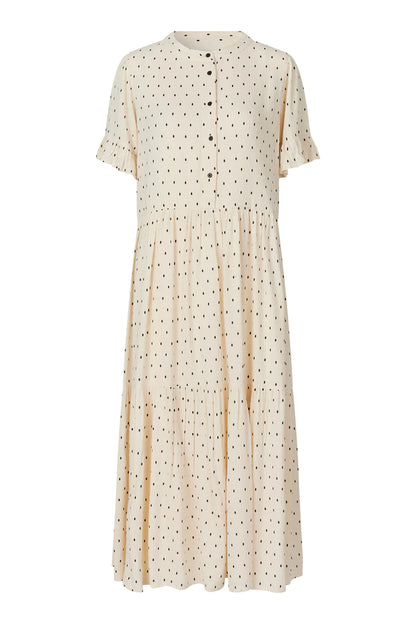 Lollys Suziell Midi Dress Creme