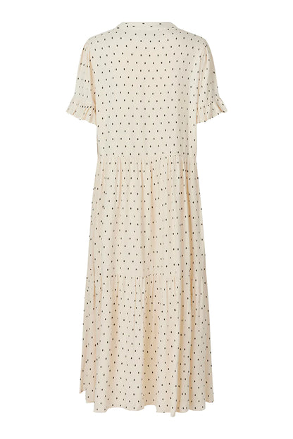 Lollys Suziell Midi Dress Creme