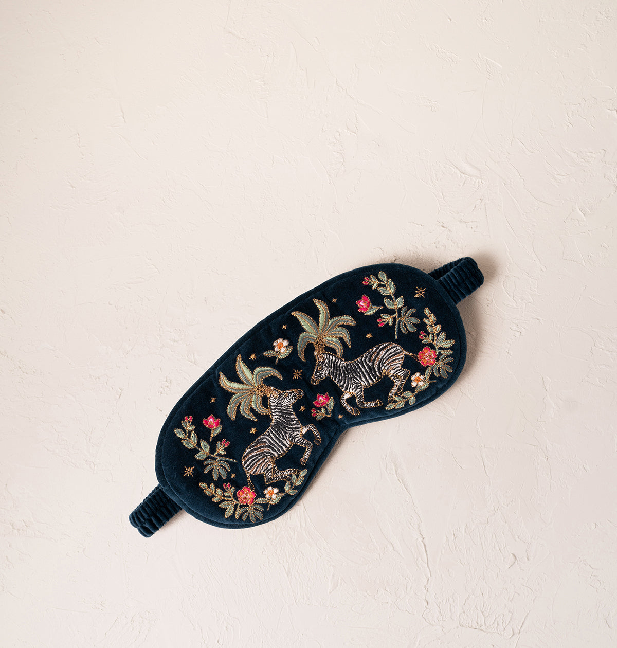 Wild Zebra Palm Eyemask Navy