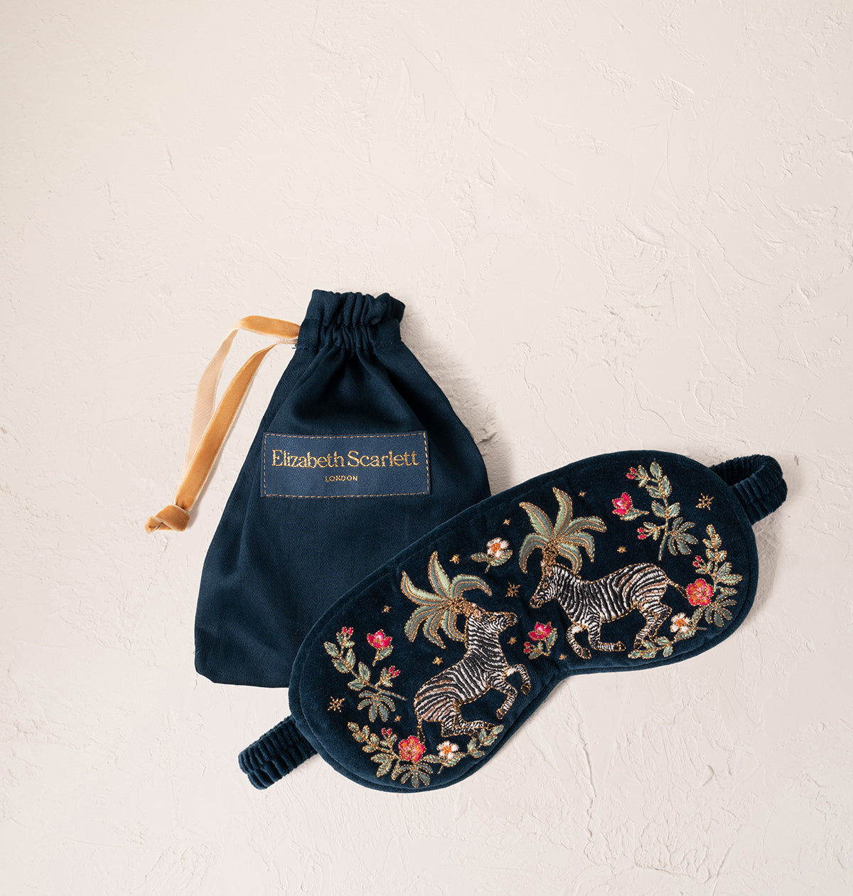Wild Zebra Palm Eyemask Navy