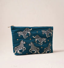 Load image into Gallery viewer, Zebra Everyday Pouch, Teal
