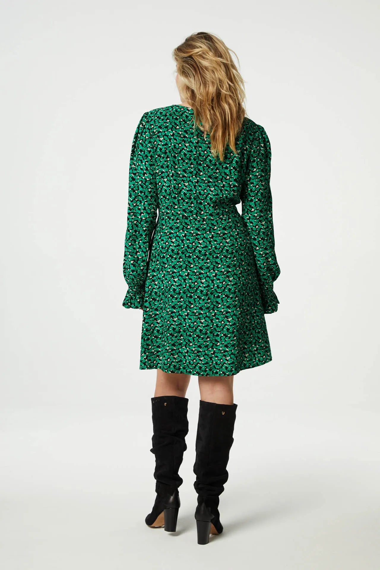 Fabienne Vanessa Dress, Feeling Green/ Black Petit Amour