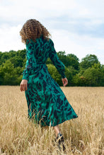 Load image into Gallery viewer, Kaffe Pollie Oline Dress Black/Green
